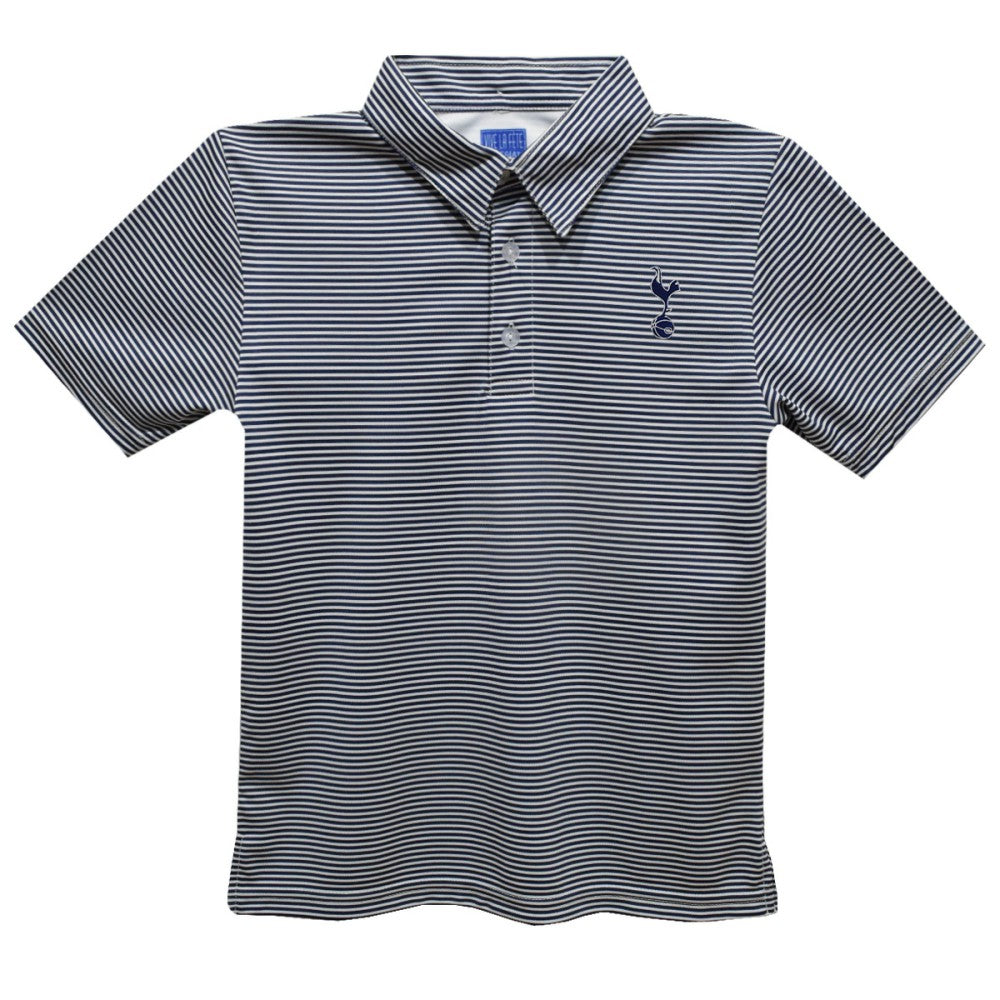 Tottenham Hotspur Vive La Fete Youth Pencil Stripe Polo -  Navy