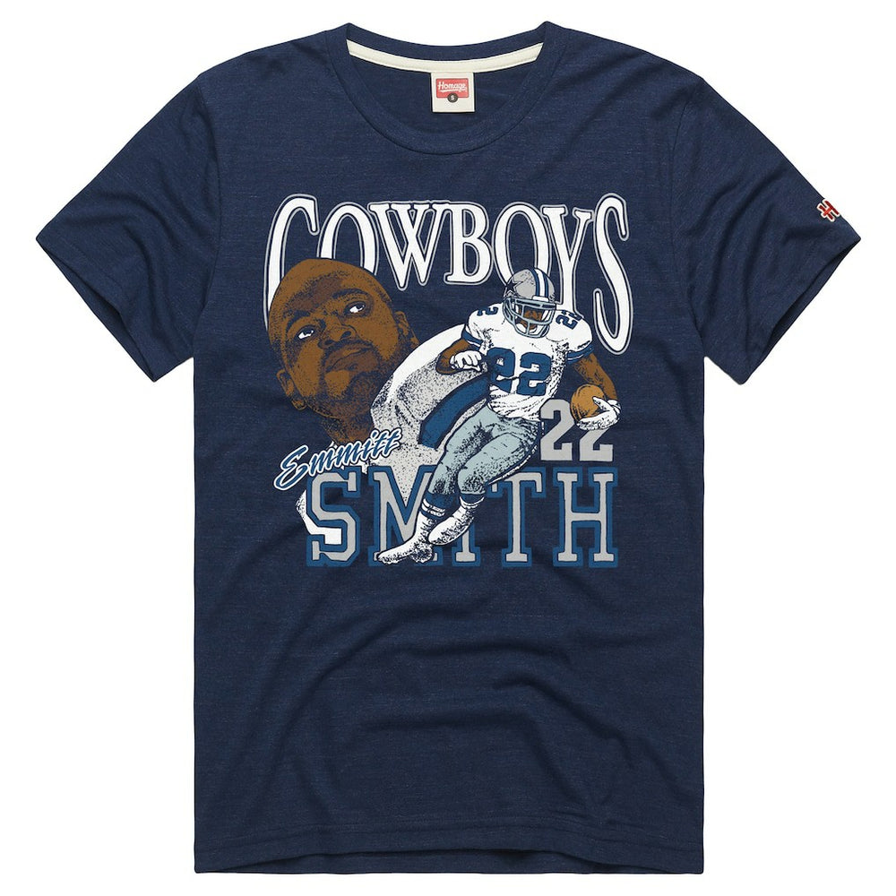 Emmitt Smith  Homage Unisex Retired Player Classic Caricature T-Shirt - Dallas Cowboys
