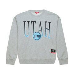 NHL Heather Gray Utah Mammoth Mitchell & Ness Women's Hockey Night Sweatshirt