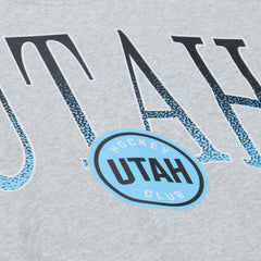 NHL Heather Gray Utah Mammoth Mitchell & Ness Women's Hockey Night Sweatshirt
