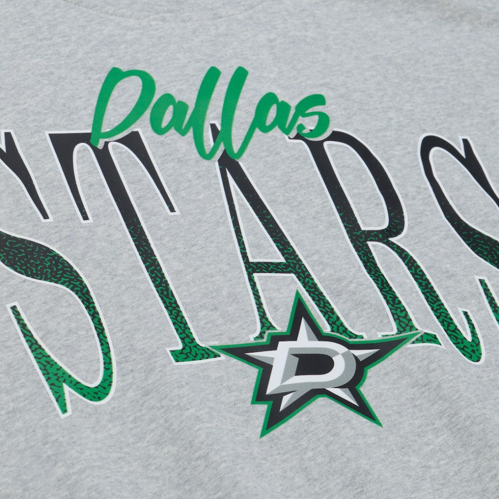 NHL Heather Gray Dallas Stars Mitchell & Ness Women's Hockey Night Sweatshirt
