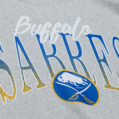 NHL Heather Gray Buffalo Sabres Mitchell & Ness Women's Hockey Night Sweatshirt