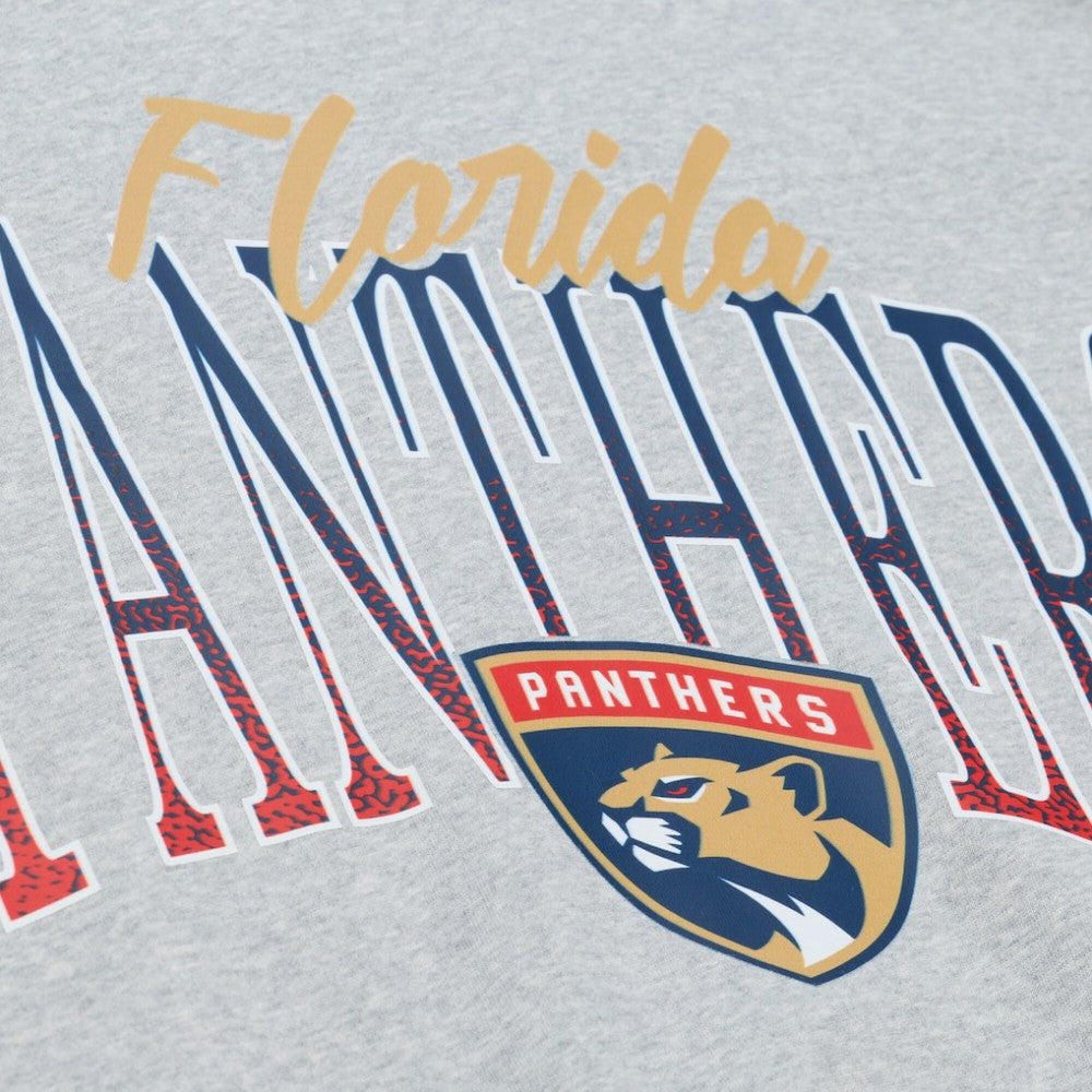 NHL Heather Gray Florida Panthers Mitchell & Ness Women's Hockey Night Sweatshirt