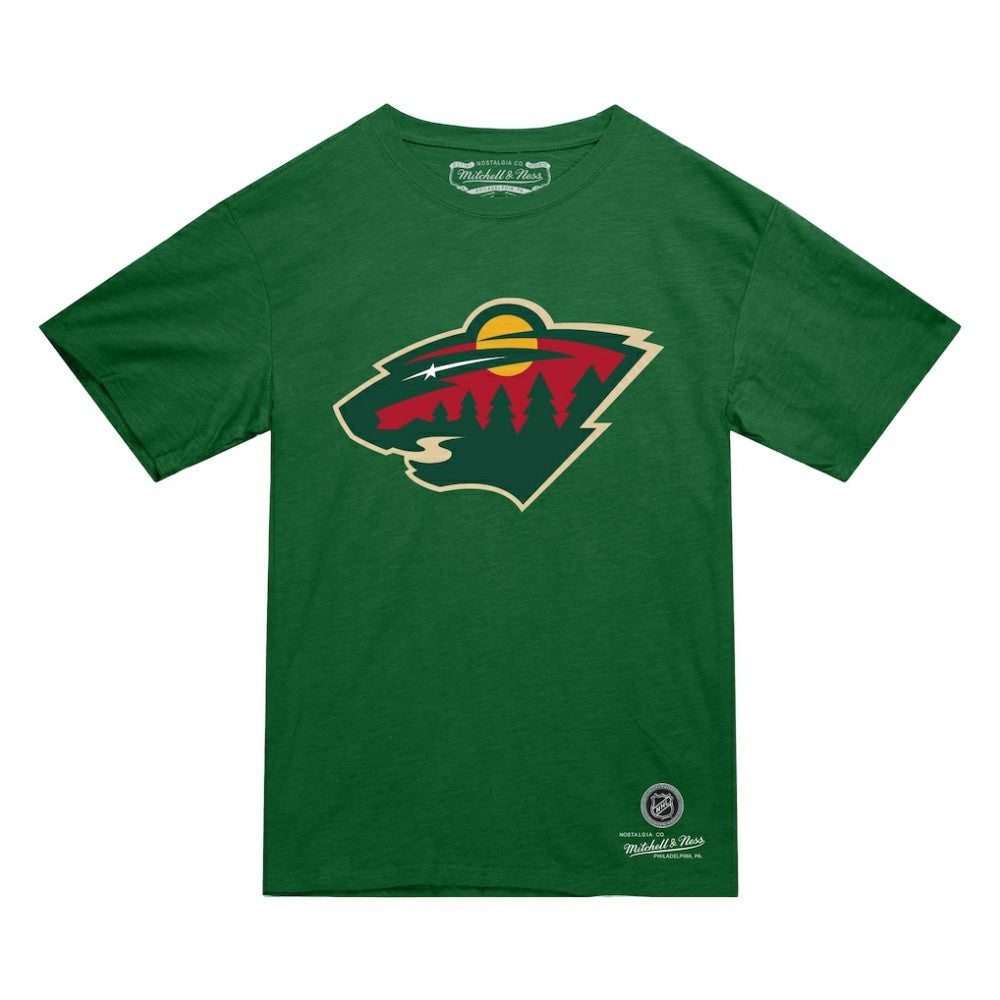 NHL Green Minnesota Wild Mitchell & Ness Heritage T-Shirt