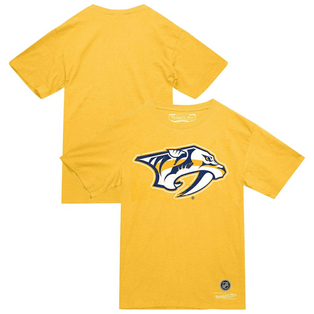 NHL Gold Nashville Predators Mitchell & Ness Heritage T-Shirt