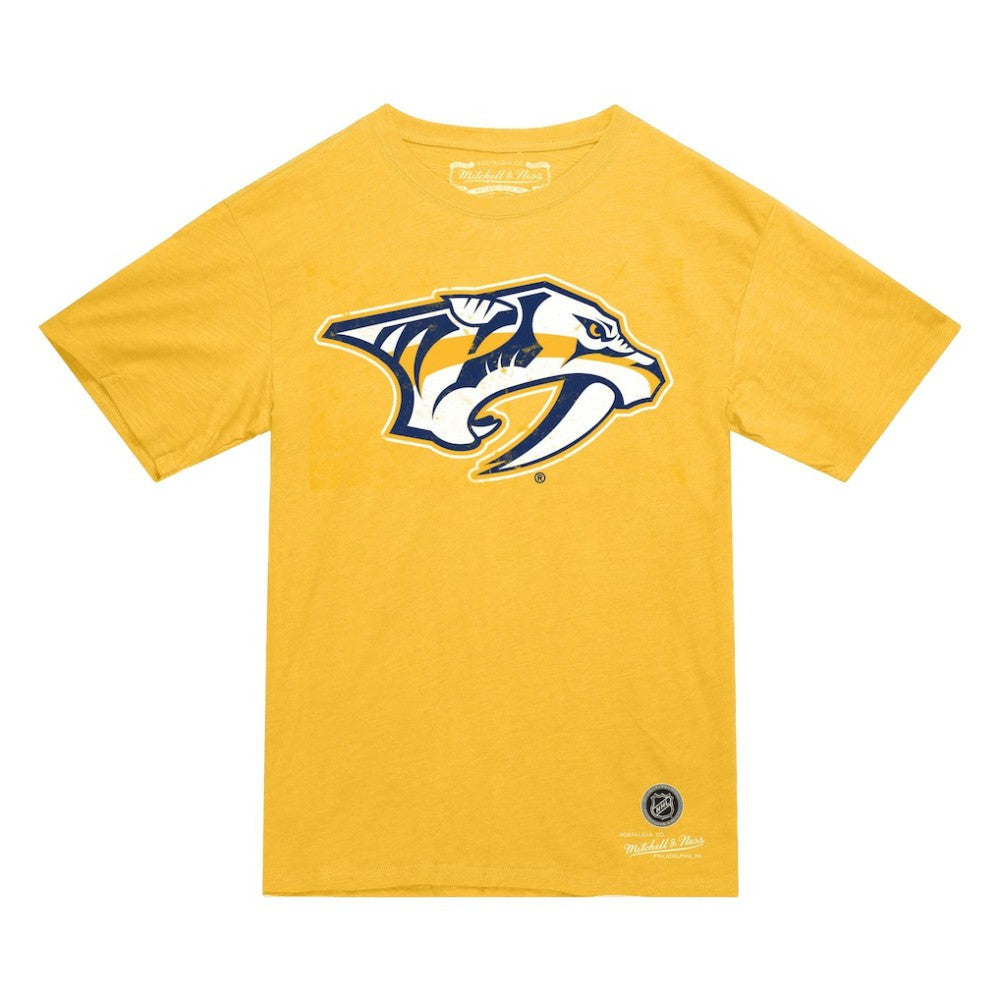 NHL Gold Nashville Predators Mitchell & Ness Heritage T-Shirt