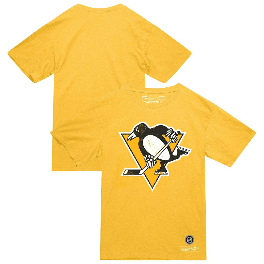 NHL Gold Pittsburgh Penguins Mitchell & Ness Heritage T-Shirt