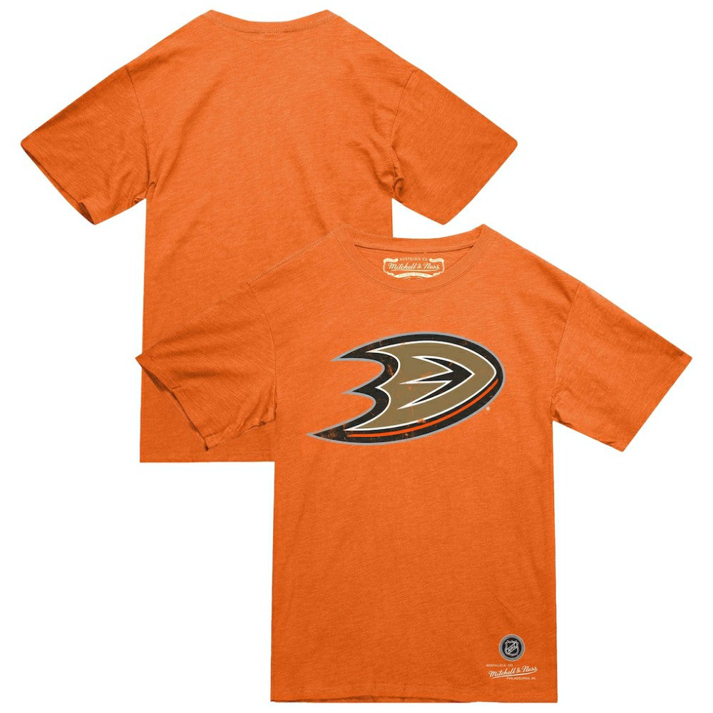 NHL Orange Anaheim Ducks Mitchell & Ness Heritage T-Shirt