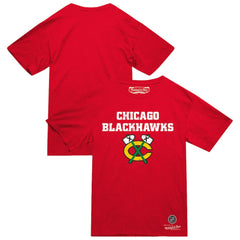 NHL Red Chicago Blackhawks Mitchell & Ness Heritage T-Shirt