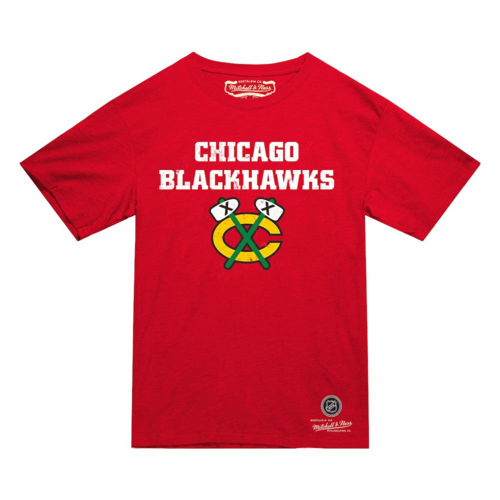 NHL Red Chicago Blackhawks Mitchell & Ness Heritage T-Shirt