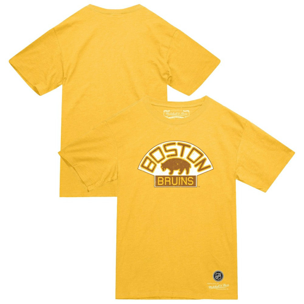 NHL Gold Boston Bruins Mitchell & Ness Heritage T-Shirt