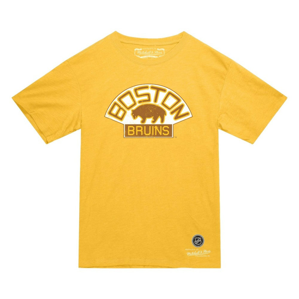 NHL Gold Boston Bruins Mitchell & Ness Heritage T-Shirt