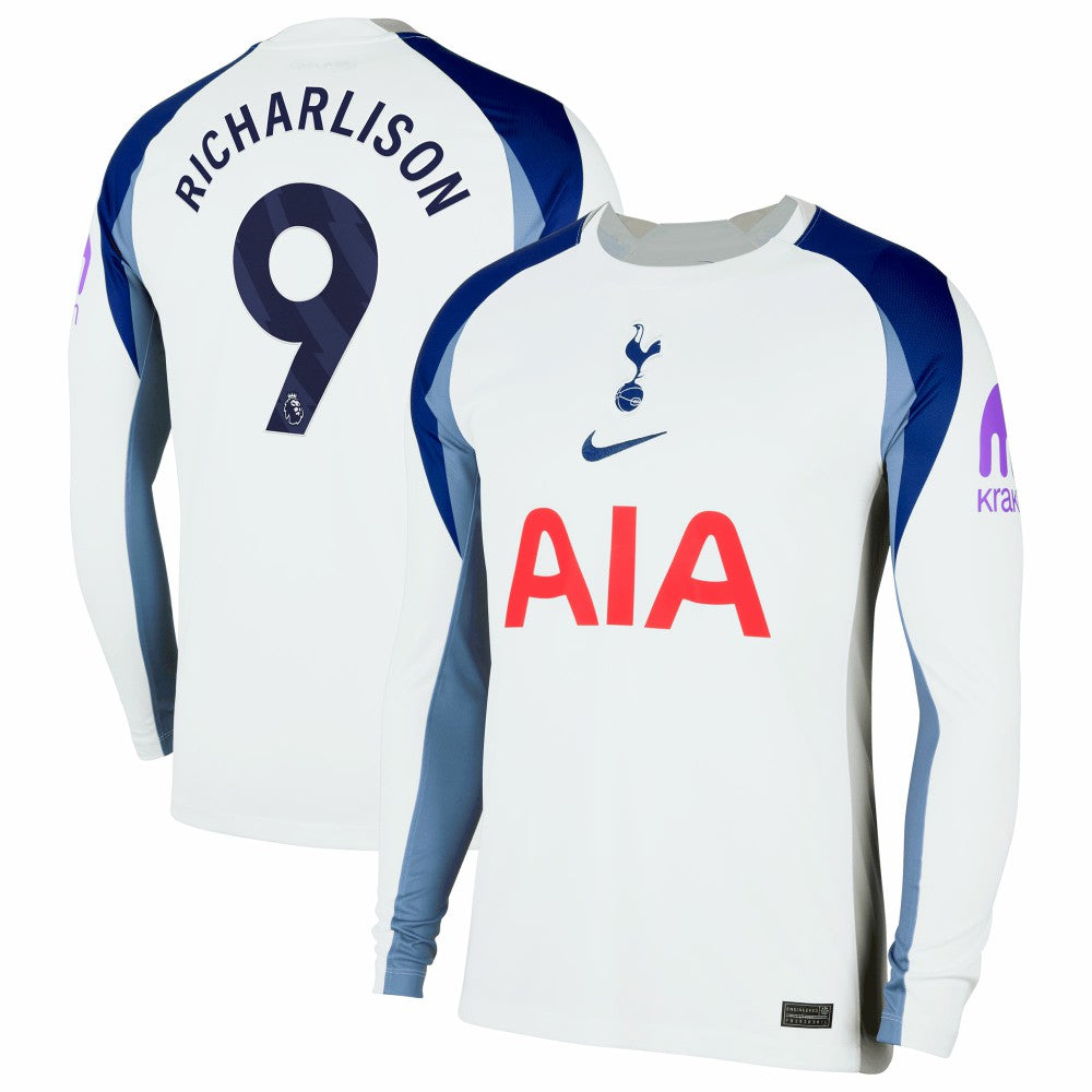 Richarlison Tottenham Hotspur 2025/26 Home Replica Long Sleeve Player Jersey - Nike White