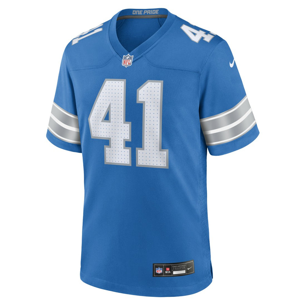 Gunnar Oakes  Team Game Jersey - Detroit Lions