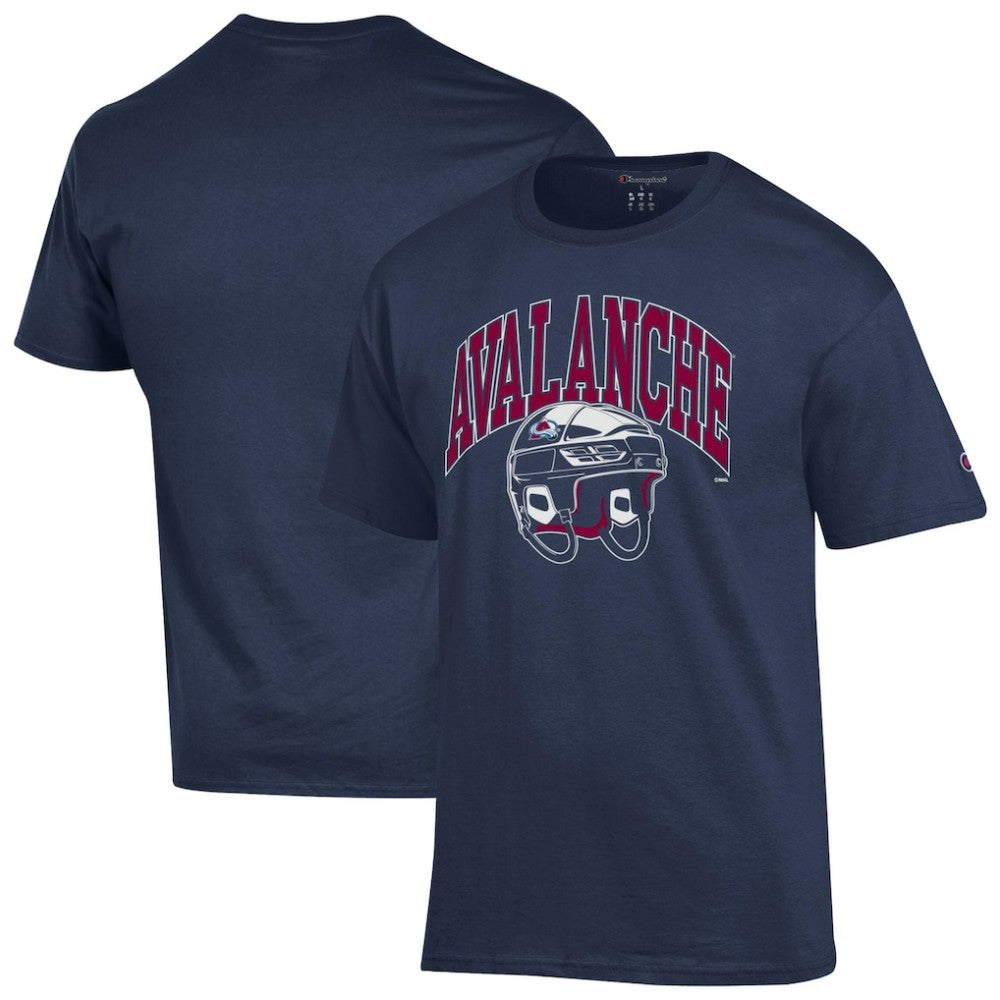 NHL Navy Colorado Avalanche Champion Helmet T-Shirt