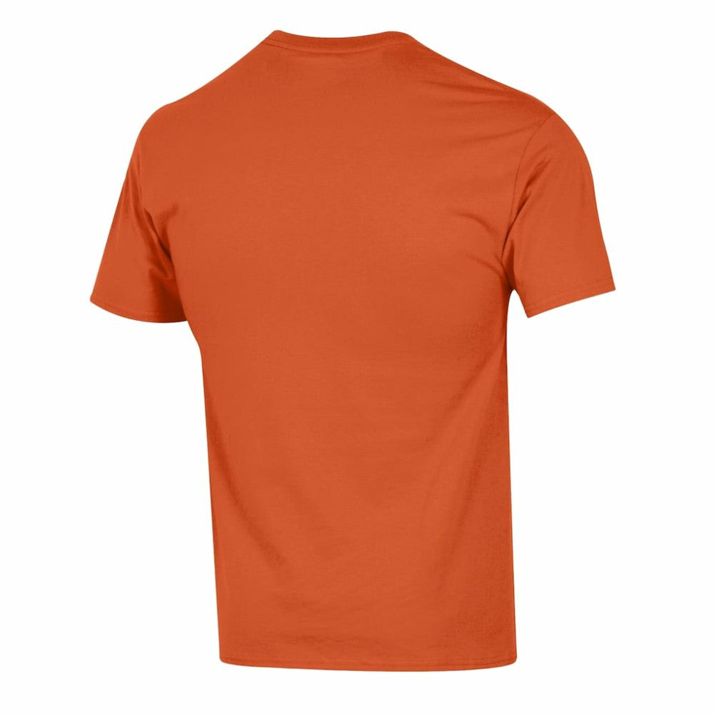 NHL Orange Edmonton Oilers Champion Helmet T-Shirt