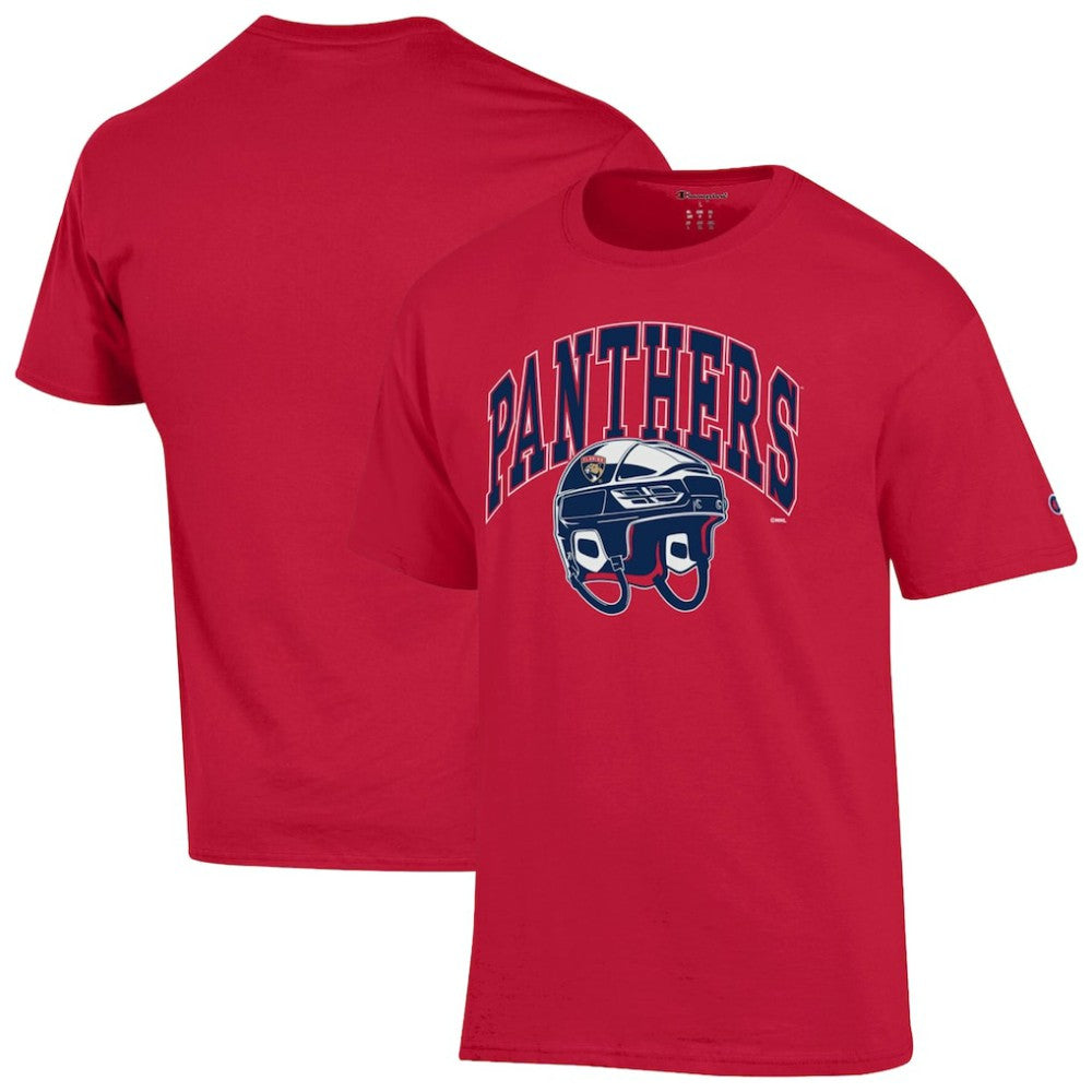 NHL Red Florida Panthers Champion Helmet T-Shirt