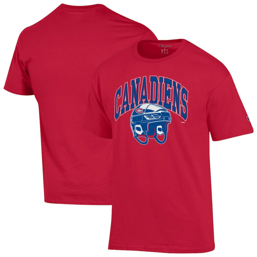 NHL Red Montreal Canadiens Champion Helmet T-Shirt