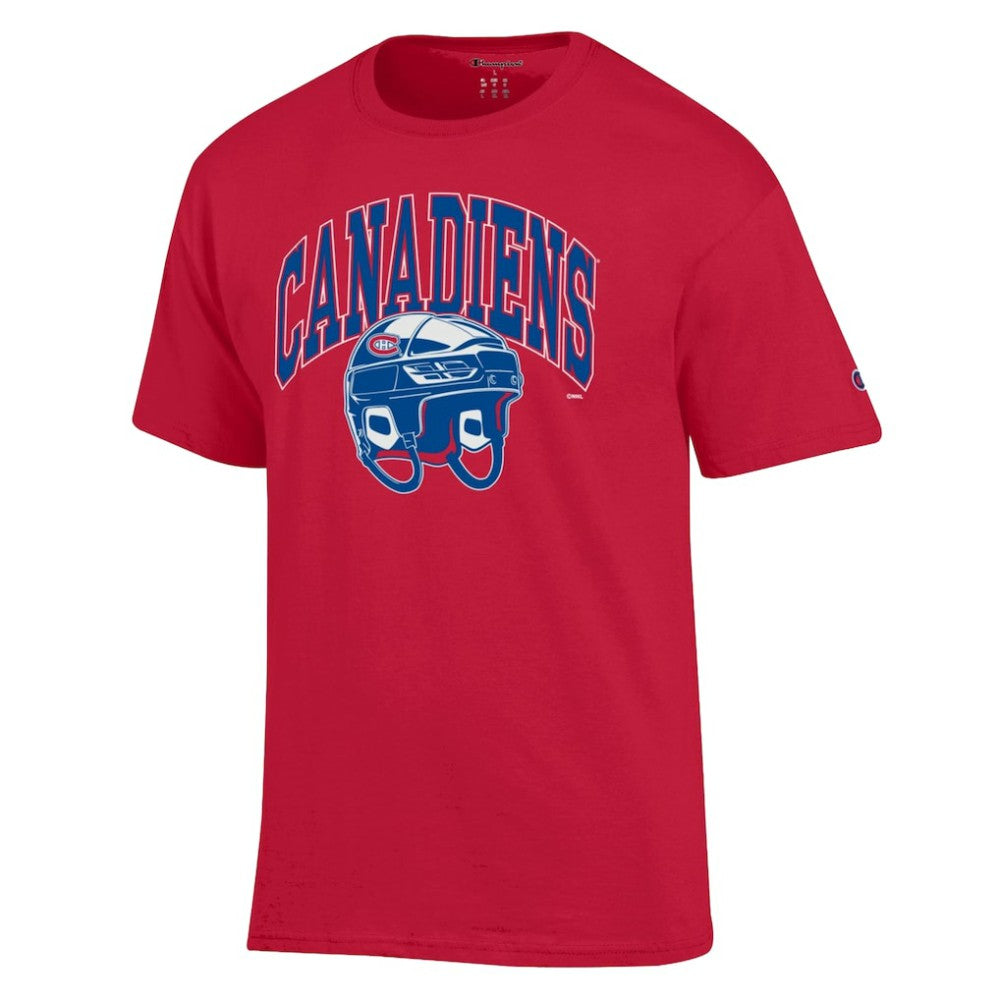 NHL Red Montreal Canadiens Champion Helmet T-Shirt