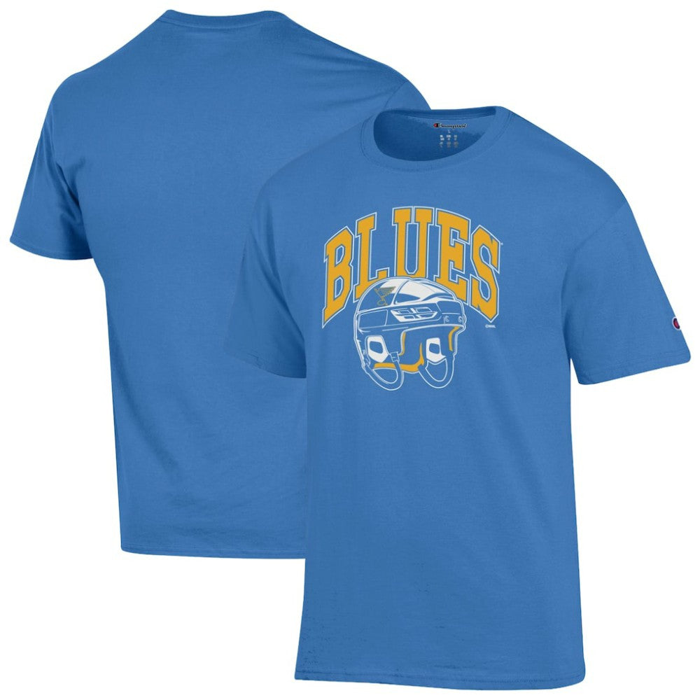 NHL Blue St. Louis Blues Champion Helmet T-Shirt