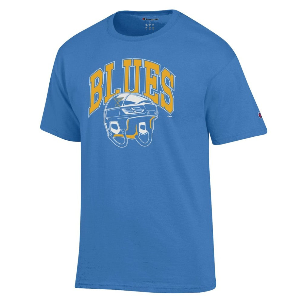 NHL Blue St. Louis Blues Champion Helmet T-Shirt