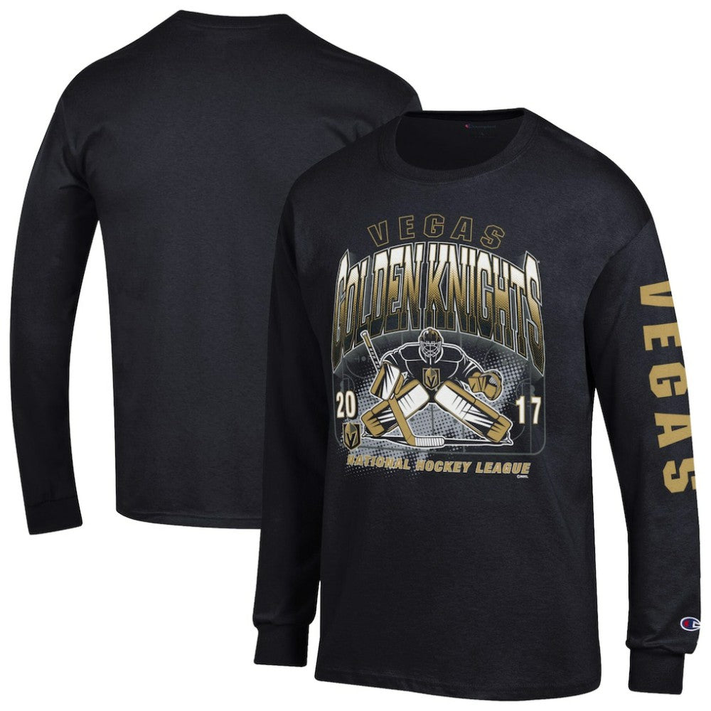 NHL Black Vegas Golden Knights Champion Long Sleeve Jersey T-Shirt