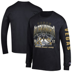 NHL Black Vegas Golden Knights Champion Long Sleeve Jersey T-Shirt