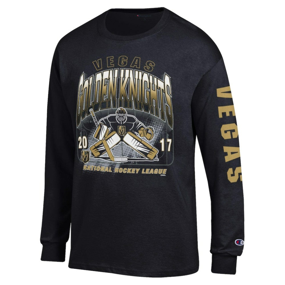 NHL Black Vegas Golden Knights Champion Long Sleeve Jersey T-Shirt