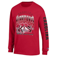 NHL Red Carolina Hurricanes Champion Long Sleeve Jersey T-Shirt