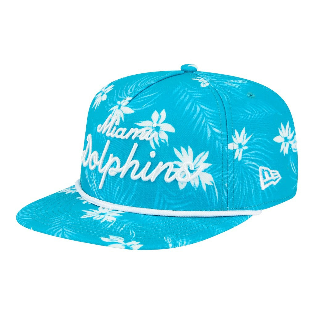 Palm Print A-Frame 9FIFTY Snapback Hat - Miami Dolphins