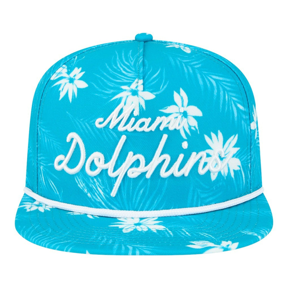 Palm Print A-Frame 9FIFTY Snapback Hat - Miami Dolphins