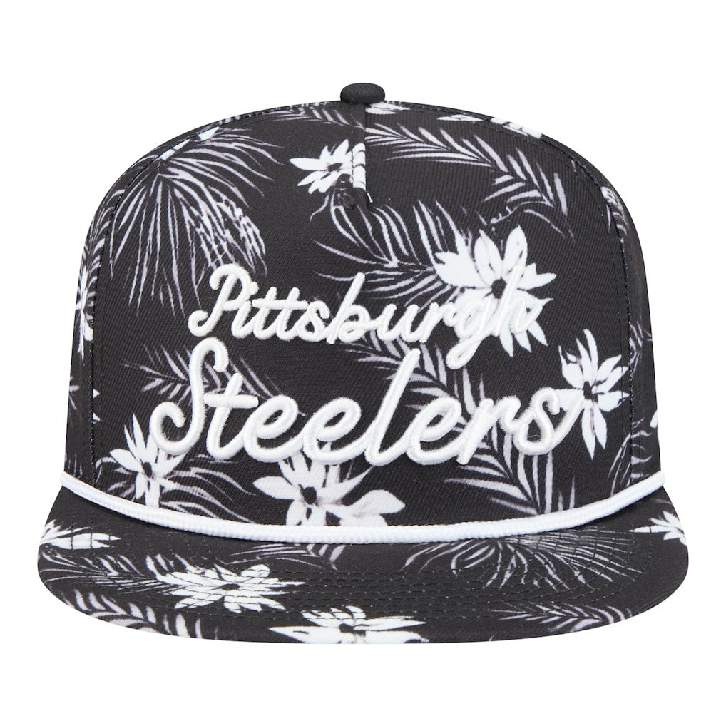 Palm Print A-Frame 9FIFTY Snapback Hat - Pittsburgh Steelers