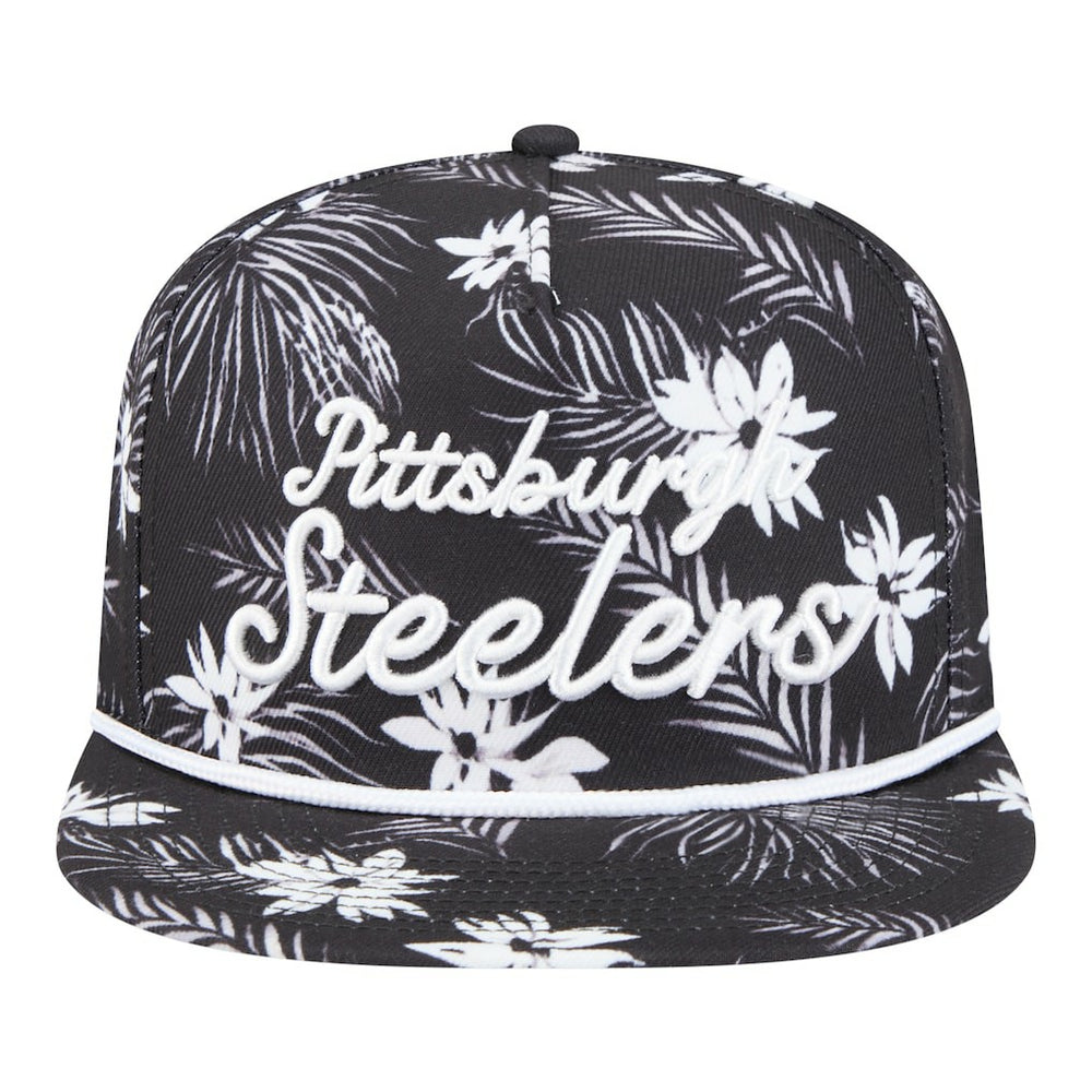 Palm Print A-Frame 9FIFTY Snapback Hat - Pittsburgh Steelers