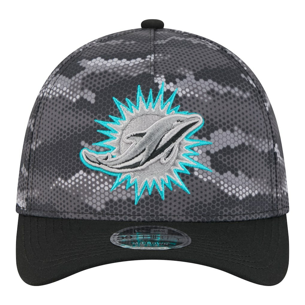 Camo A-Frame 39THIRTY Flex Hat - Miami Dolphins