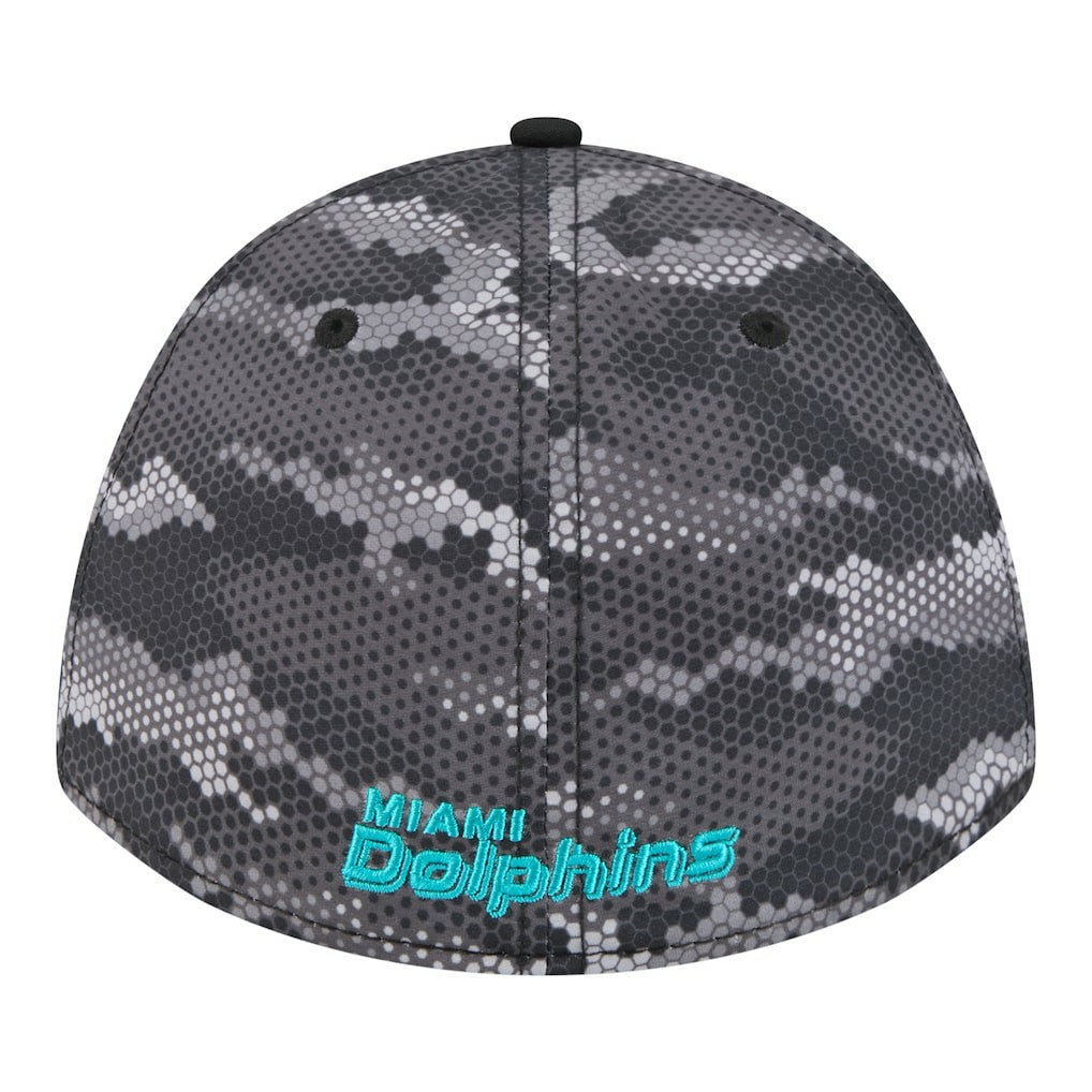 Camo A-Frame 39THIRTY Flex Hat - Miami Dolphins