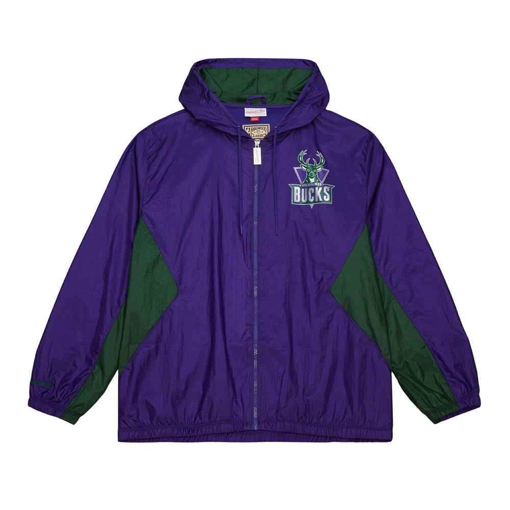 NBA Milwaukee Bucks Playmaker Full-Zip Hooded Windbreaker Jacket