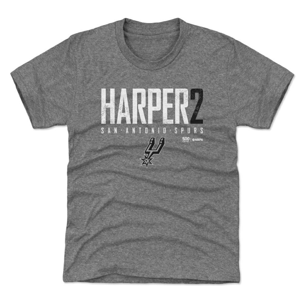 NBA Dylan Harper San Antonio Spurs 500 Level Youth Elite Name & Number T-Shirt