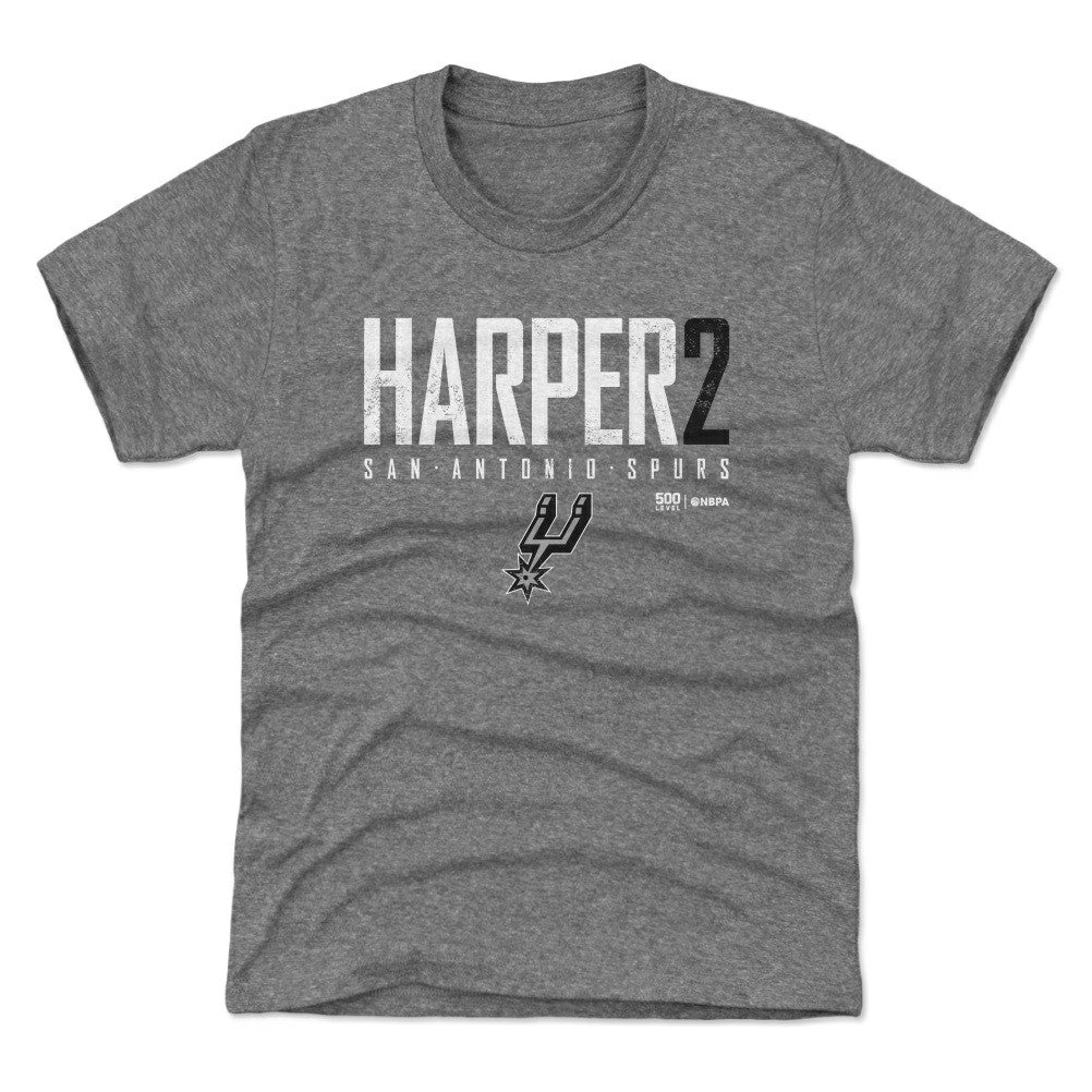 NBA Dylan Harper San Antonio Spurs 500 Level Youth Elite Name & Number T-Shirt