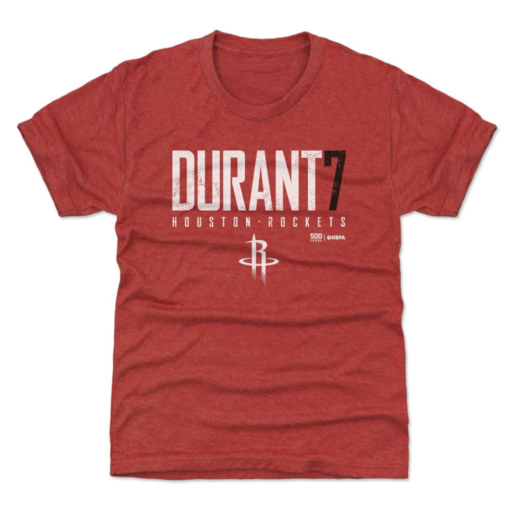 NBA Kevin Durant Houston Rockets 500 Level Youth Elite Name & Number T-Shirt