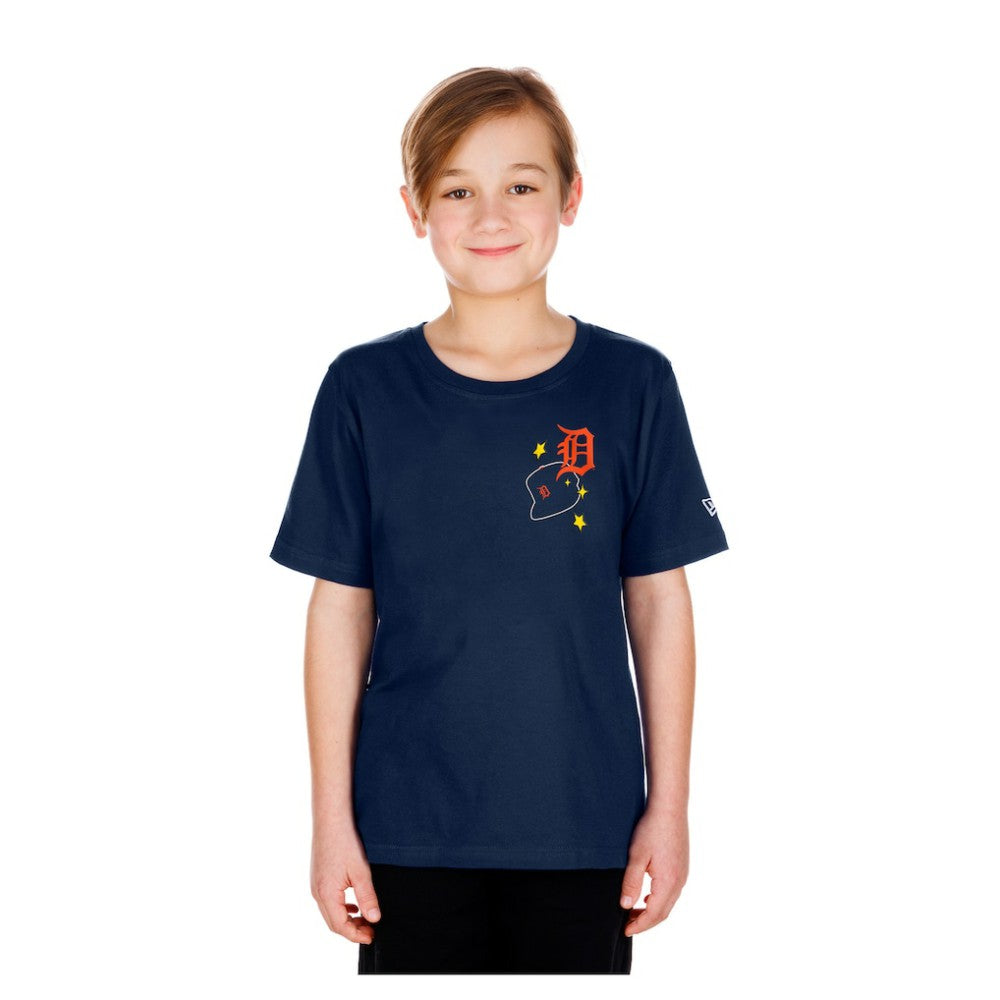 MLB Detroit Tigers New Era Youth Stars & Cap T-Shirt