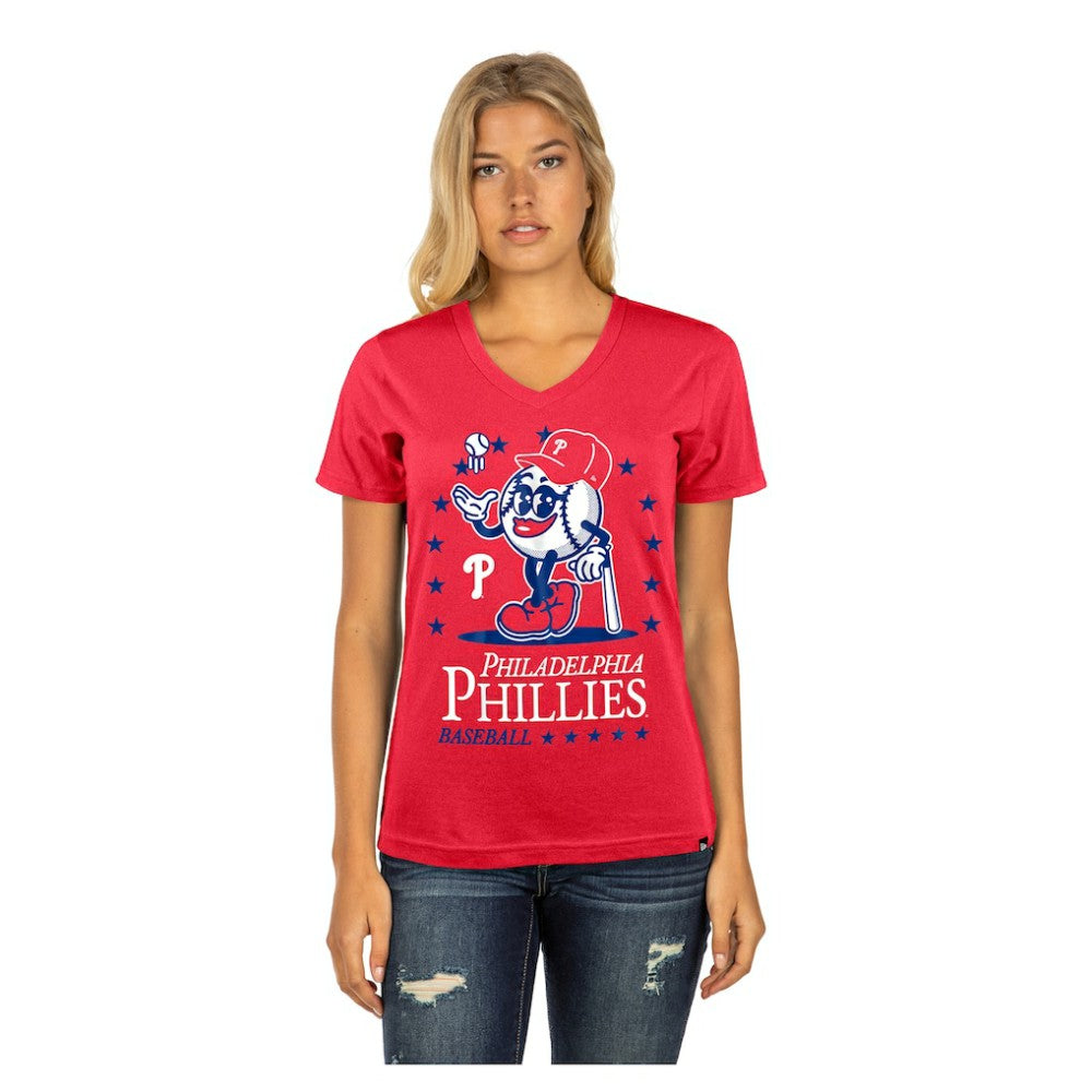 MLB Philadelphia Phillies New Era Women's Little Miss 2 V-Neck T-Shirt