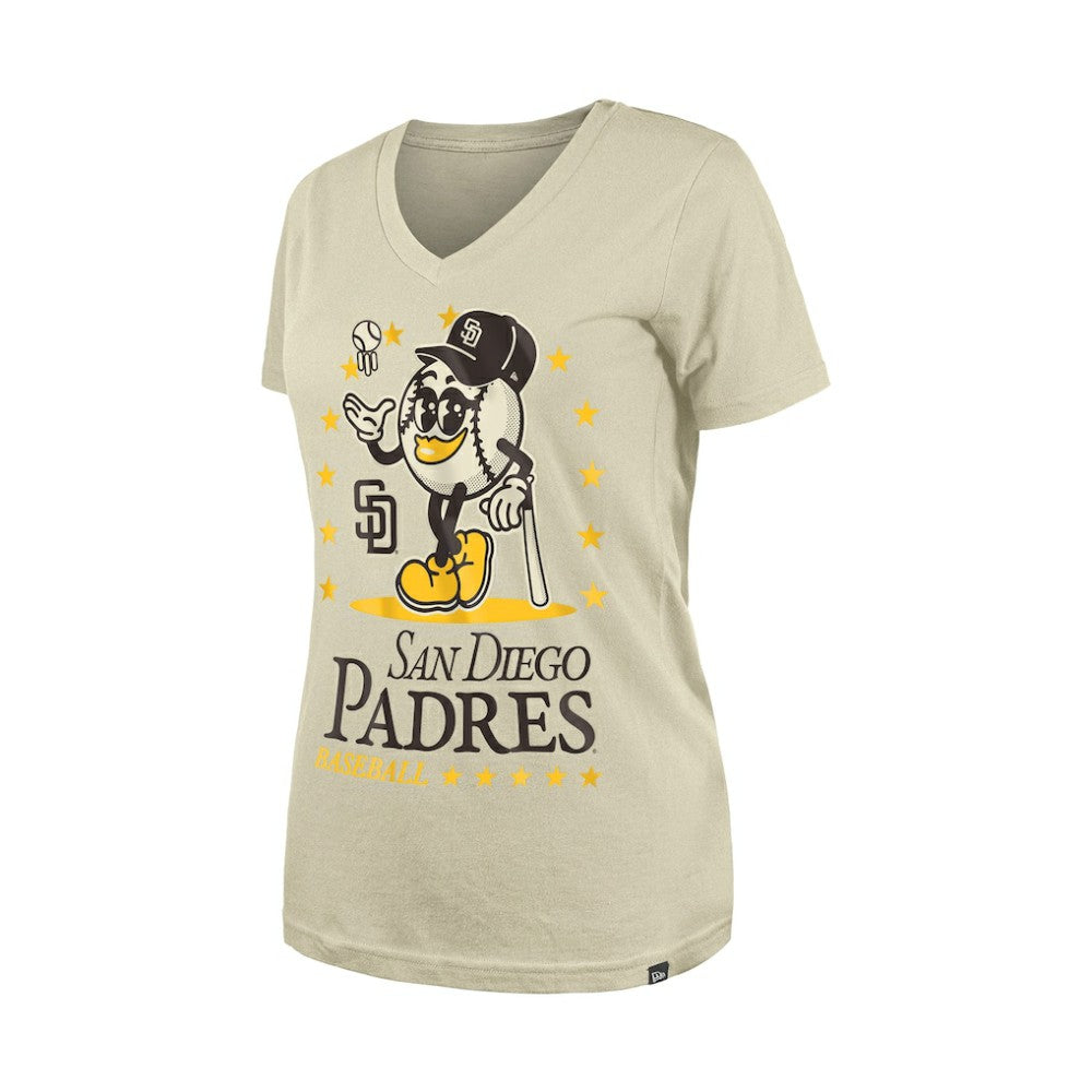MLB San Diego Padres New Era Women's Little Miss 2 V-Neck T-Shirt