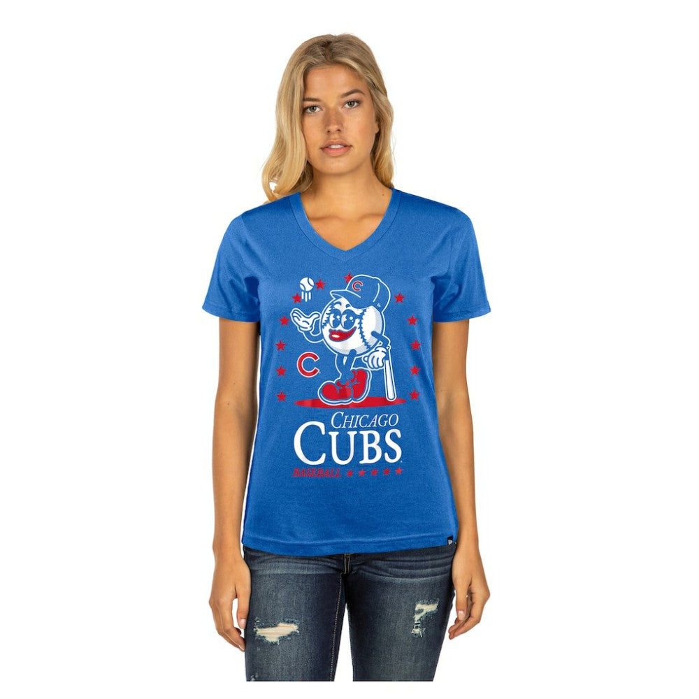 MLB Chicago Cubs New Era Women's Little Miss 2 V-Neck T-Shirt