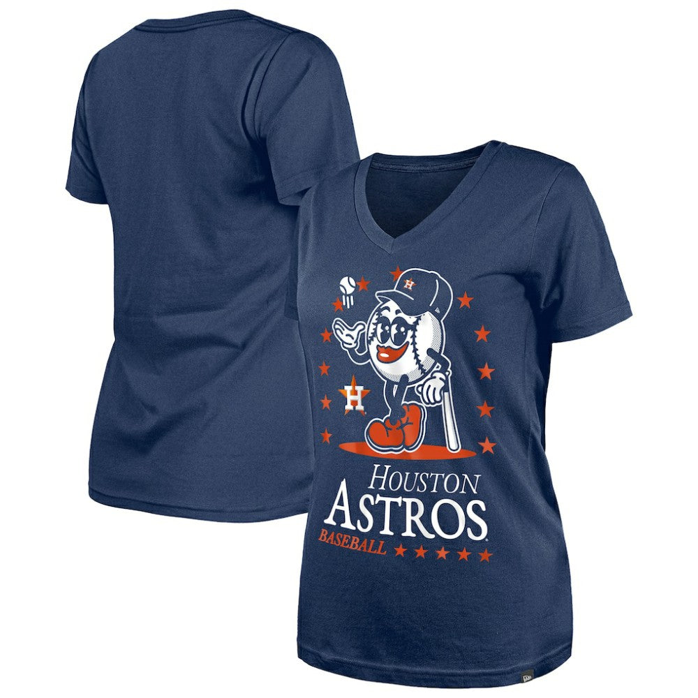 MLB Houston Astros New Era Women's Little Miss 2 V-Neck T-Shirt
