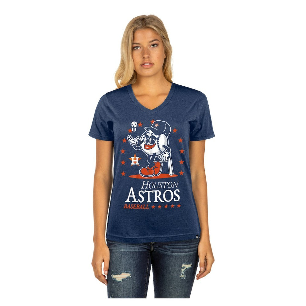 MLB Houston Astros New Era Women's Little Miss 2 V-Neck T-Shirt