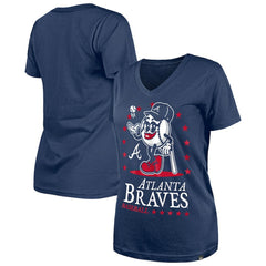MLB Atlanta Braves New Era Women's Little Miss 2 V-Neck T-Shirt