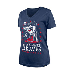 MLB Atlanta Braves New Era Women's Little Miss 2 V-Neck T-Shirt