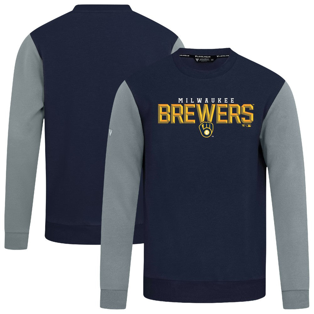 MLB Milwaukee Brewers Levelwear Throwback Ultimate Carve Sweatshirt