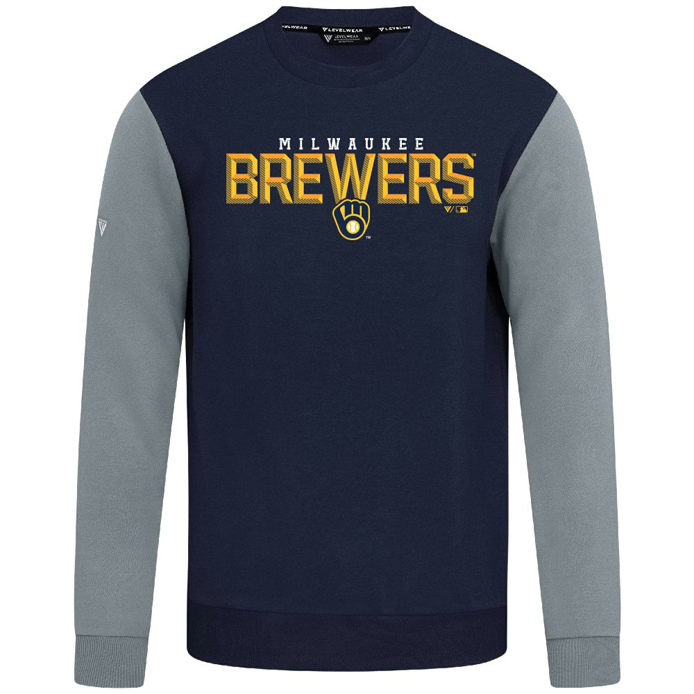 MLB Milwaukee Brewers Levelwear Throwback Ultimate Carve Sweatshirt