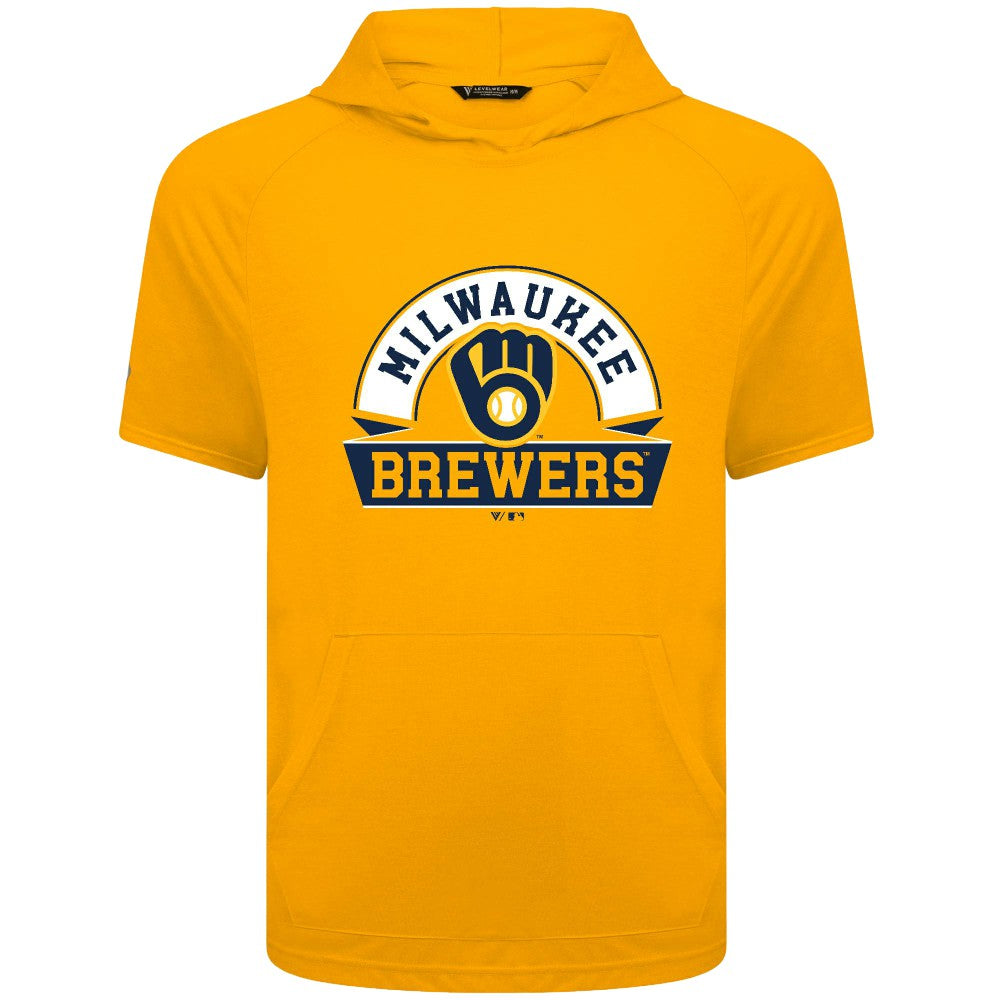MLB Milwaukee Brewers Levelwear Phase Banner Arch Hoodie T-Shirt